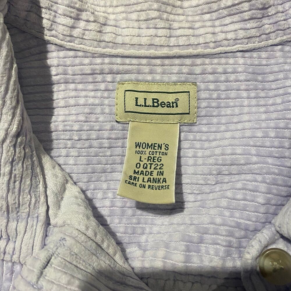 LL Bean Shirt Women's Large Corduroy Button Down Shacket - Picture 7 of 7